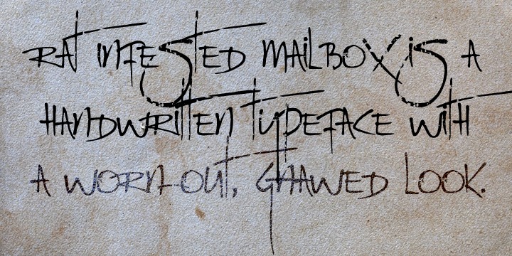 Rat Infested Mailbox Font Poster 2