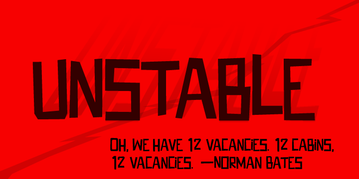 Unstable Font Poster 1