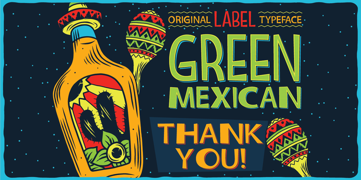 Green Mexican Font Poster 6
