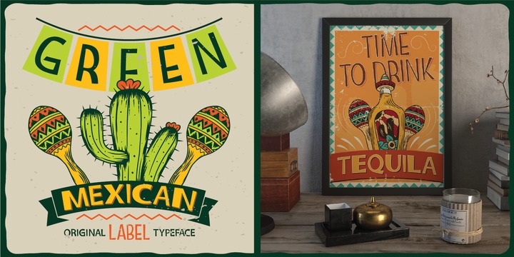 Green Mexican Font Poster 5