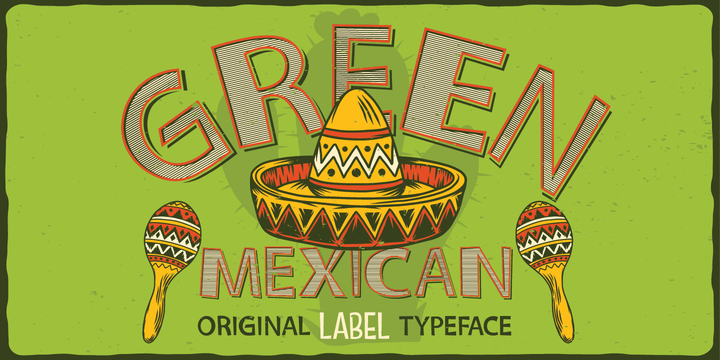 Green Mexican Font Poster 3