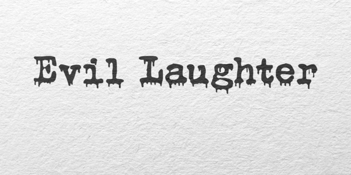 Evil Laughter Font Poster 1
