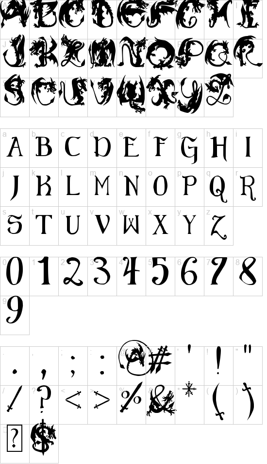 EG Dragon Caps font