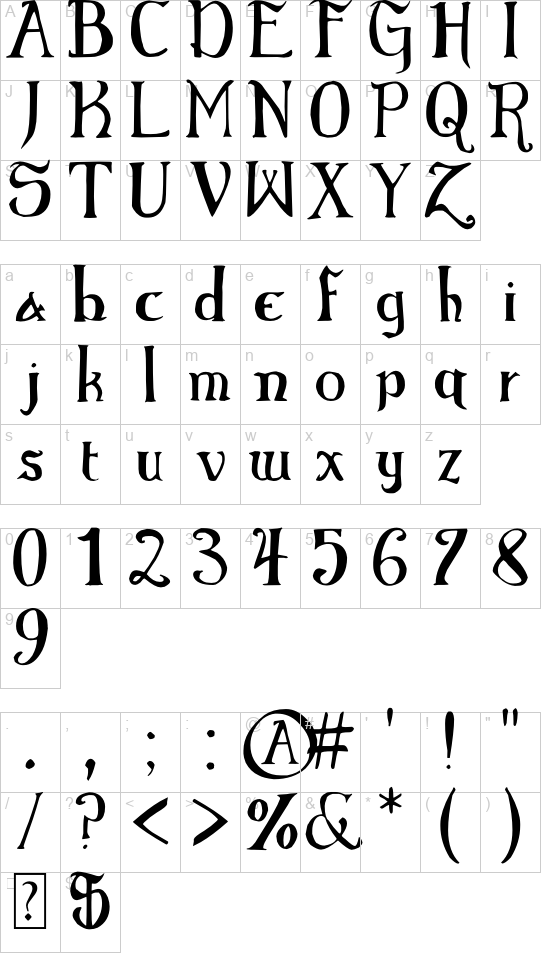 Elementary Gothic Bookhand font