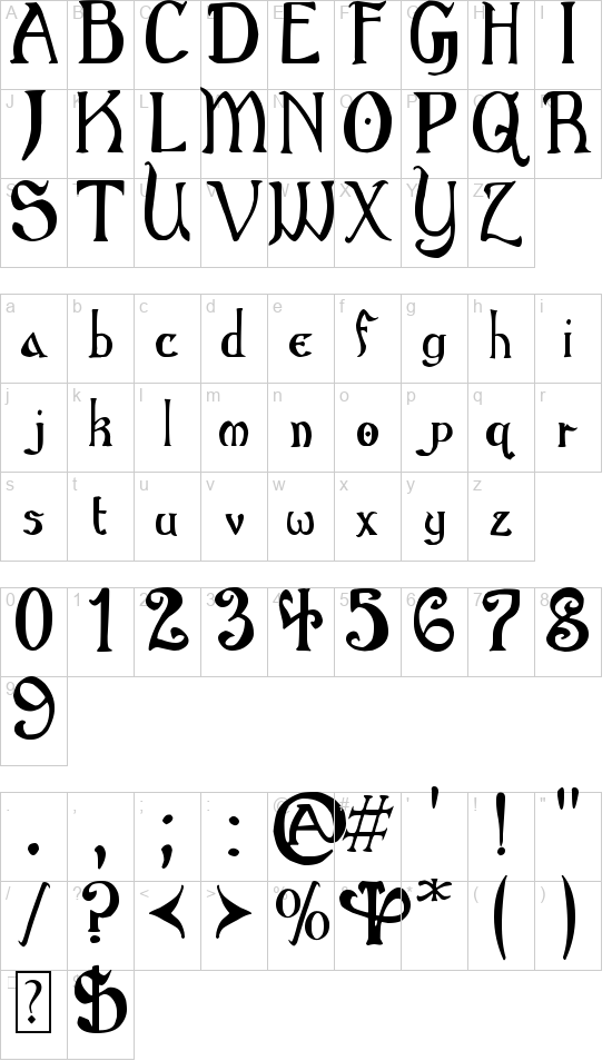 Gothic Birthday Cake font