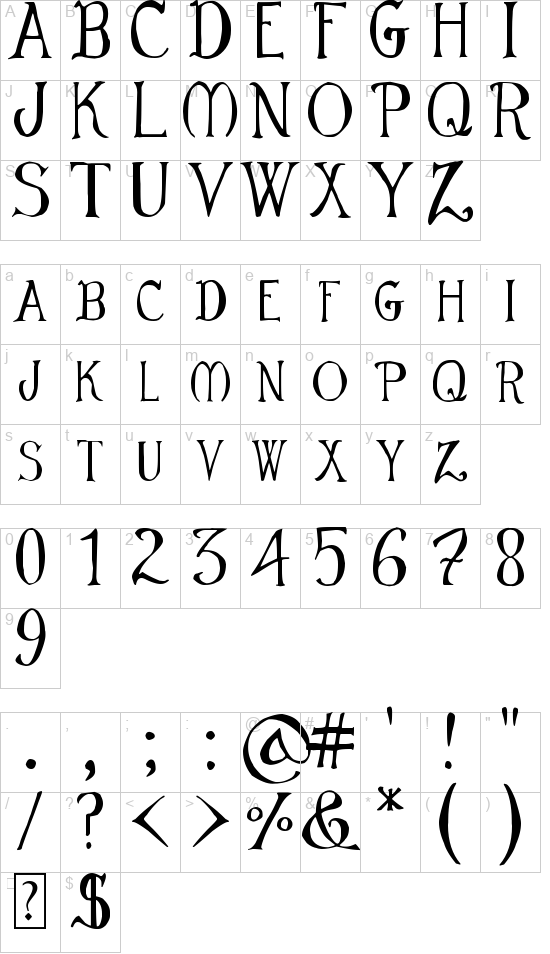 Mirkwood Chronicle font