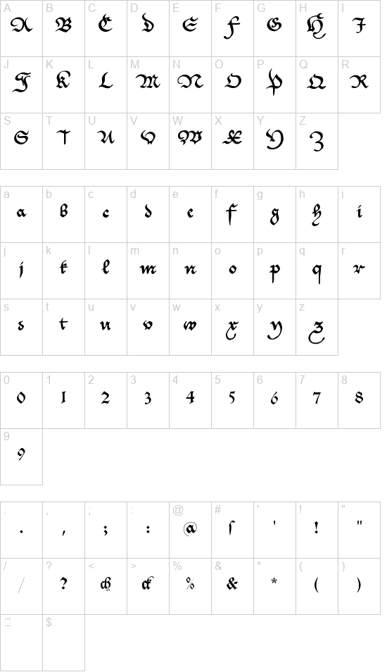 Cantzley AD1600 font