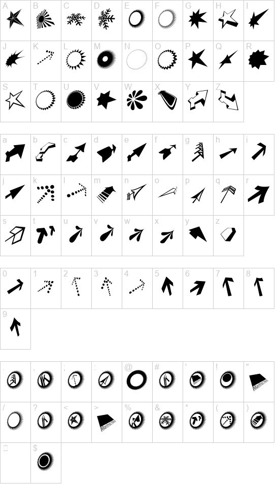 Dingsbums Bats font