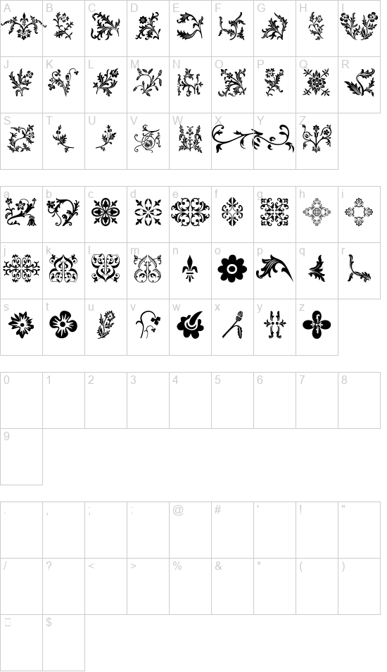 Floralia font