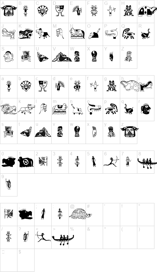 Tribalistica Figures font