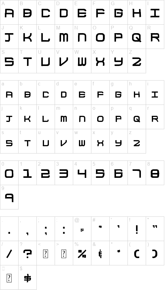 003 Block Code font