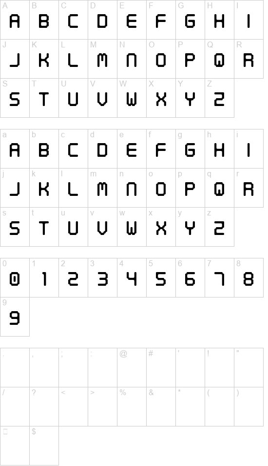 Digital tech font
