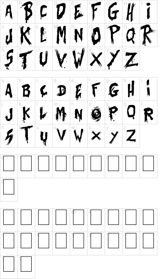 Bates Shower font