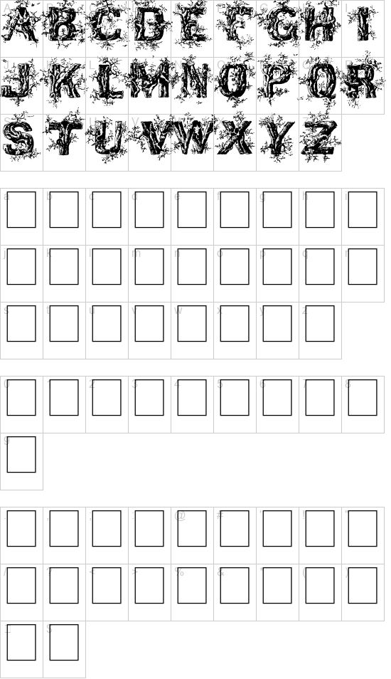 DEEP WOODS INITIALS font
