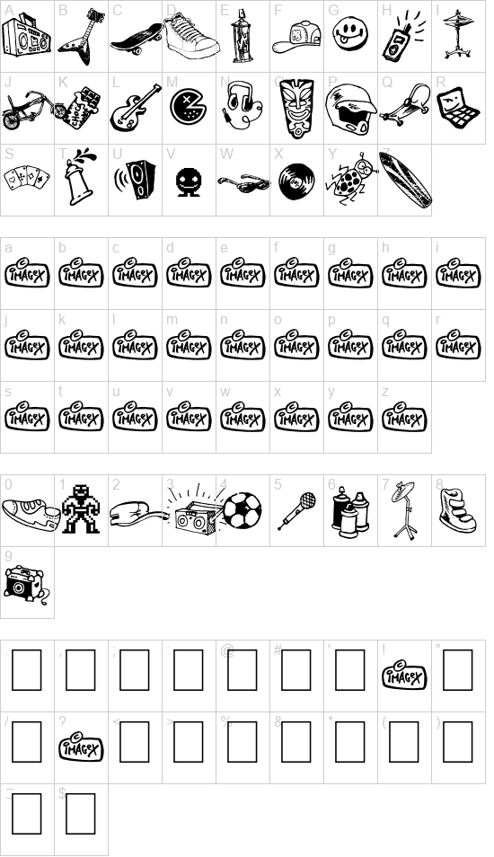 In my Room font