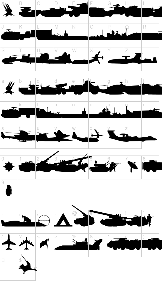 Military RPG font
