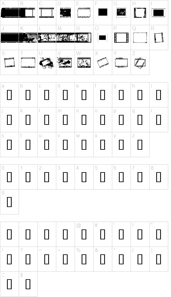 NEGATIVE FILM font