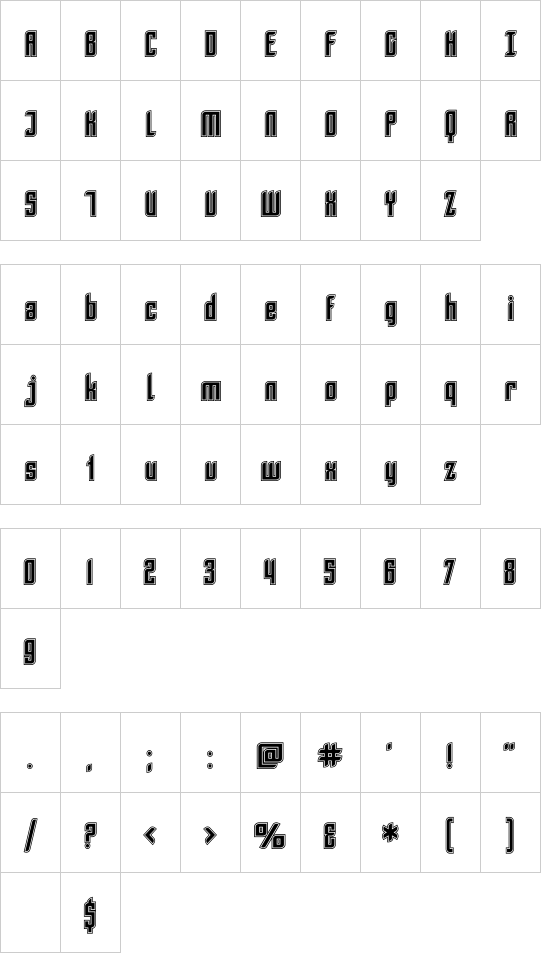 SF Piezolectric font