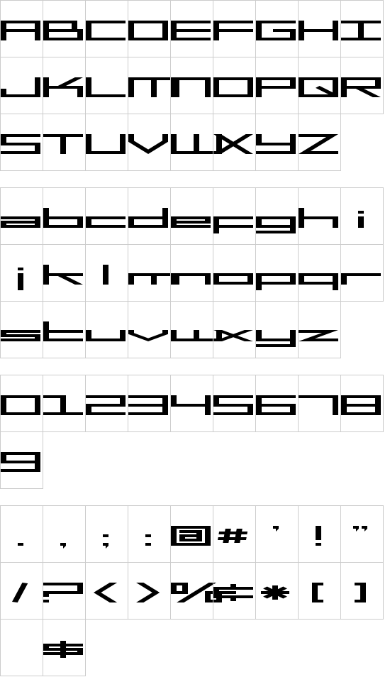 SF Square Head font
