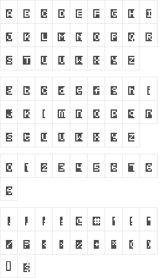 Squarodynamic font