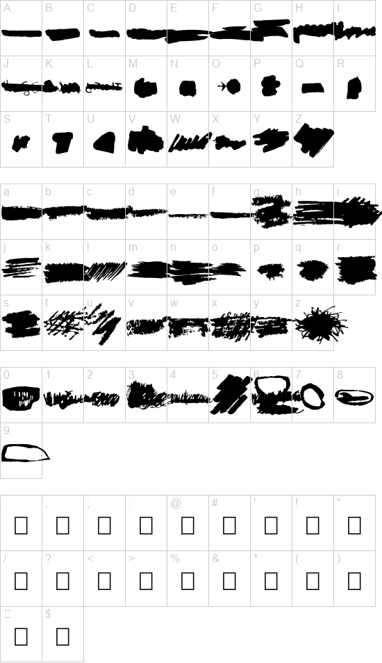 Under font