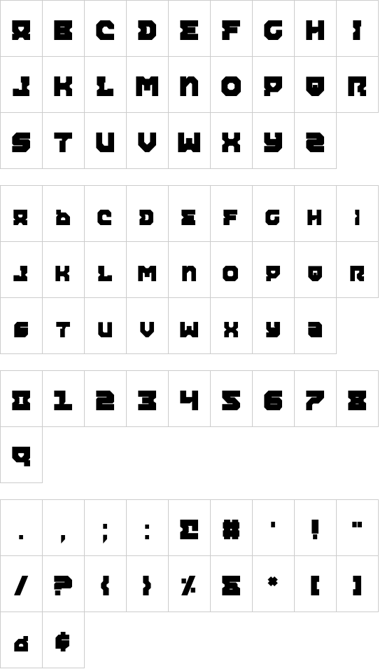 Airacobra font