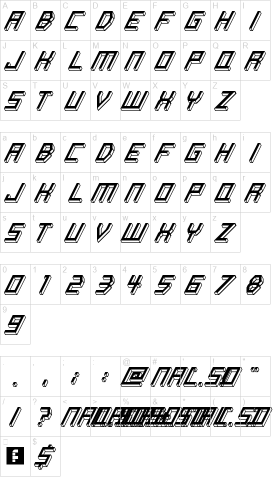 Italic Bricks font