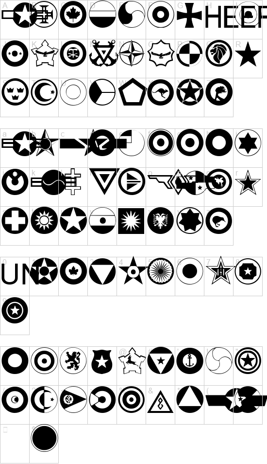 Roundels font