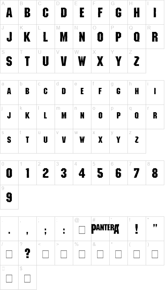 Shredded font