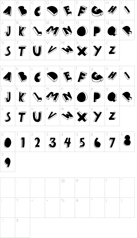 Threed font