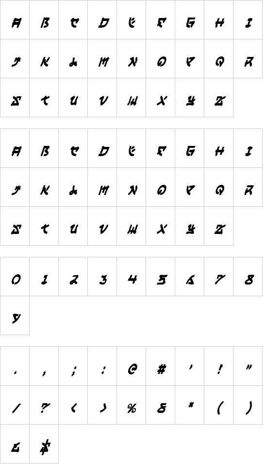 Yama Moto font
