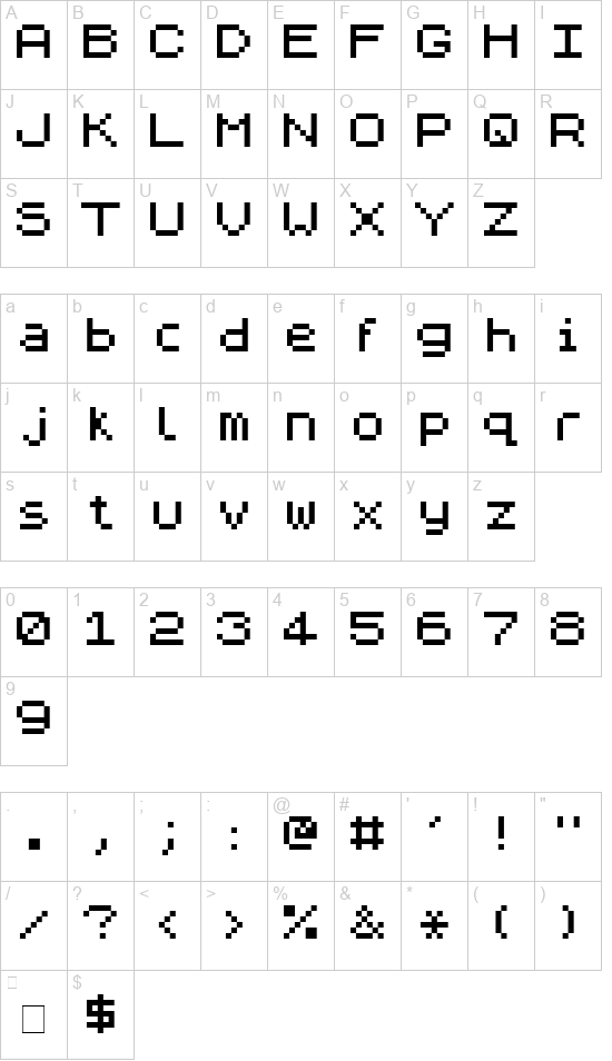 ZX81+Spectrum font