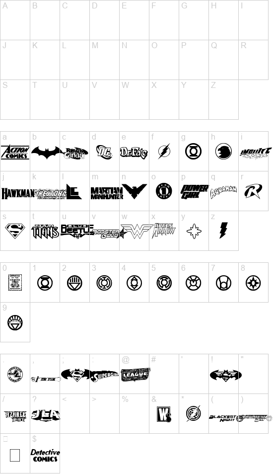 dc comics font