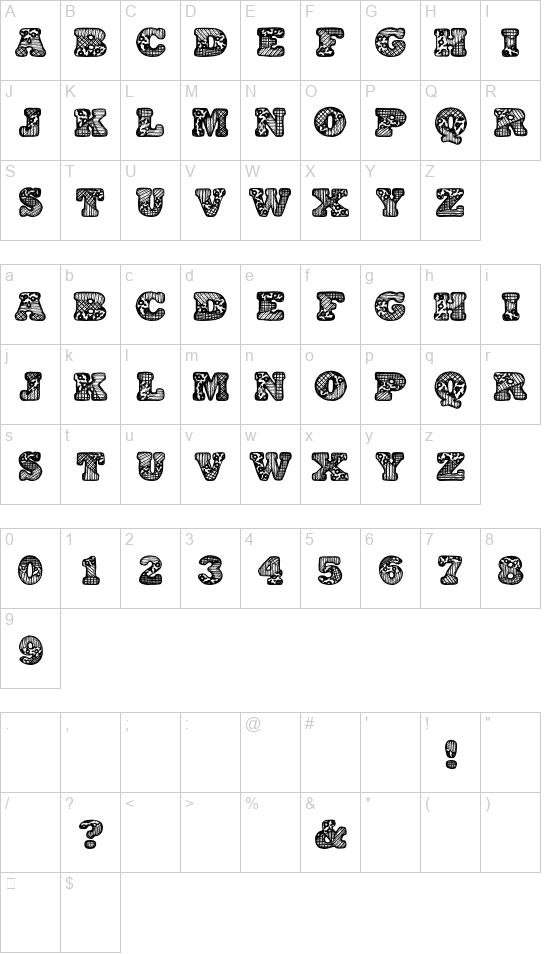 PatchworkAlphabet font