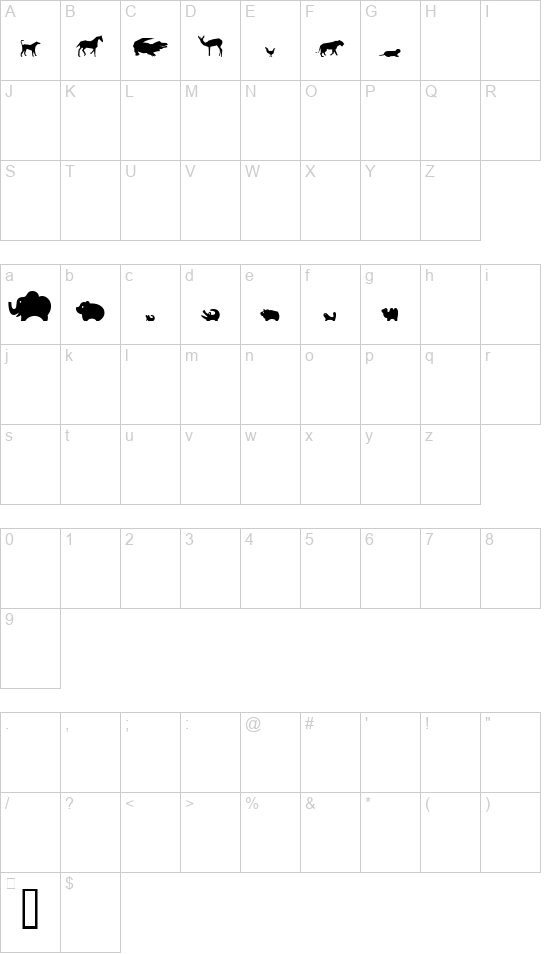 Zoological font