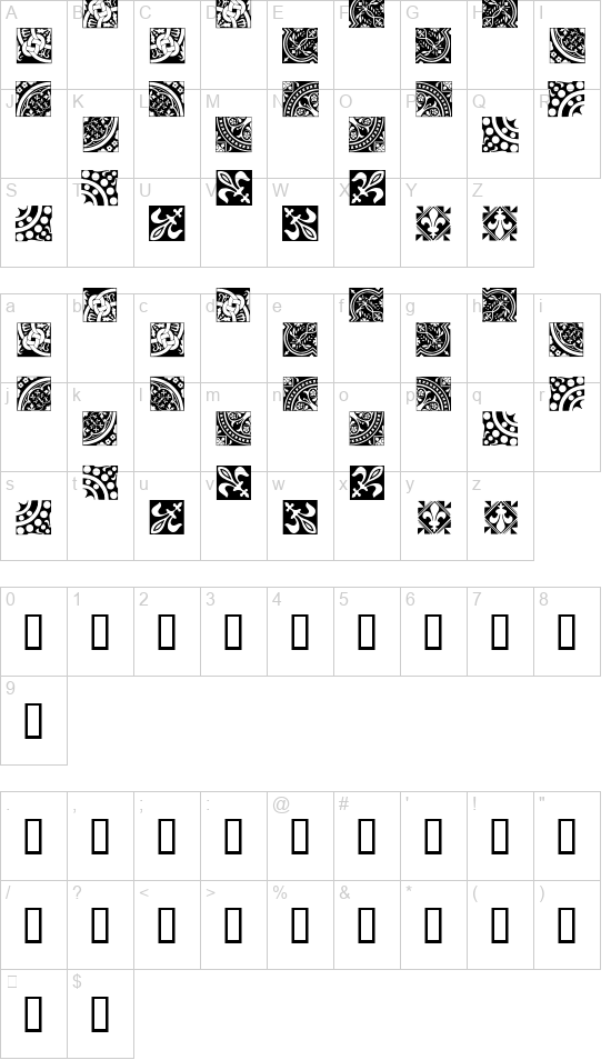 Medieval Tiles font