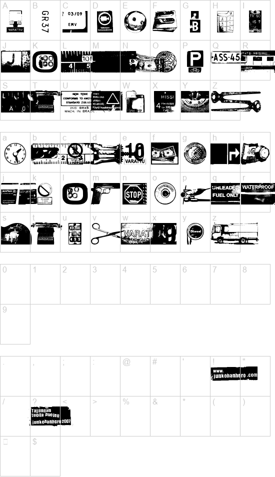 Tajunnan Tuolla Puolen font