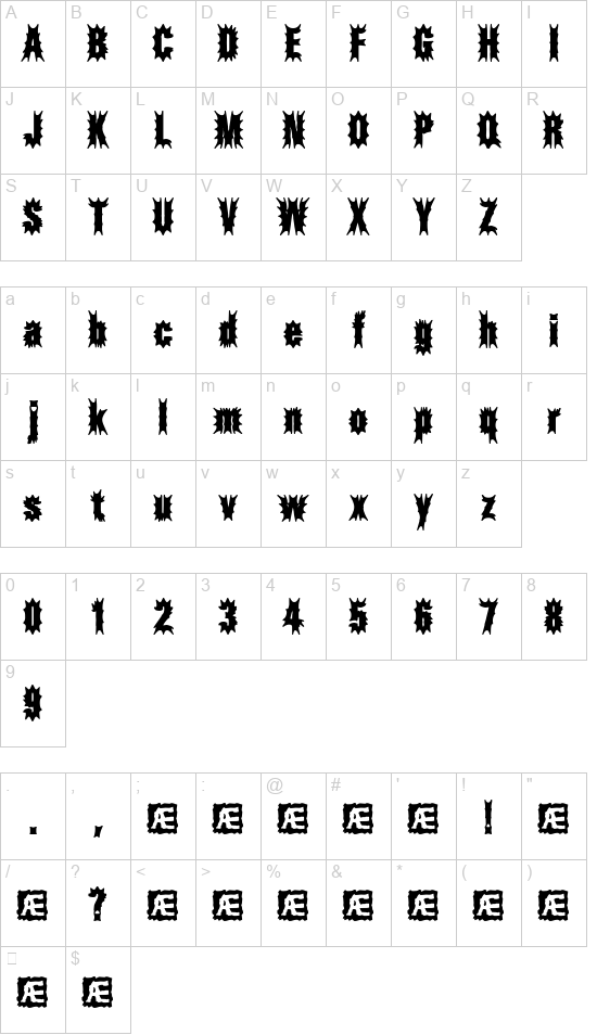 Aftermath BRK font