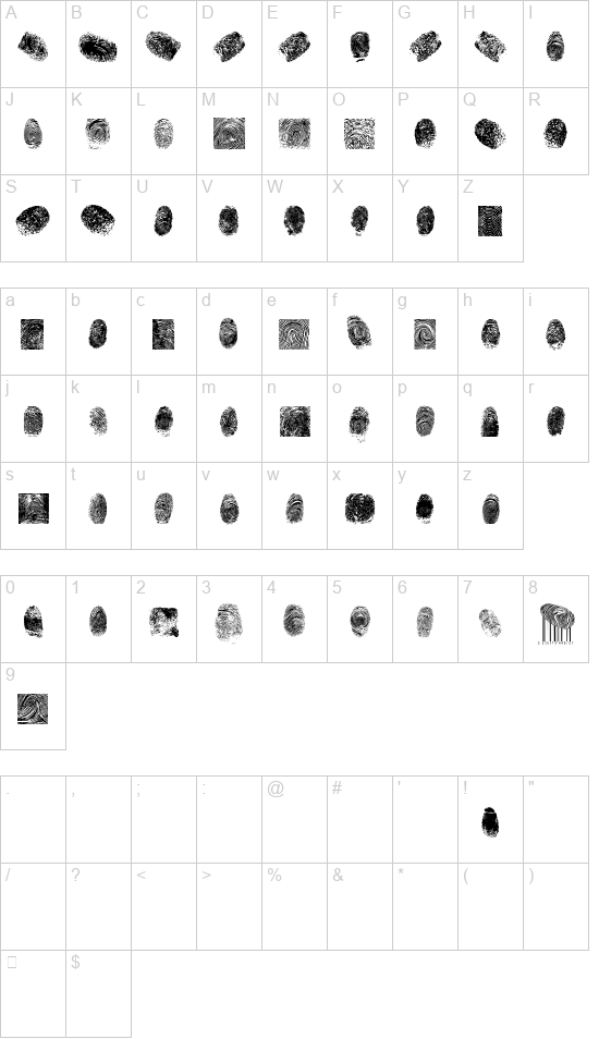 Finger Print tfb font