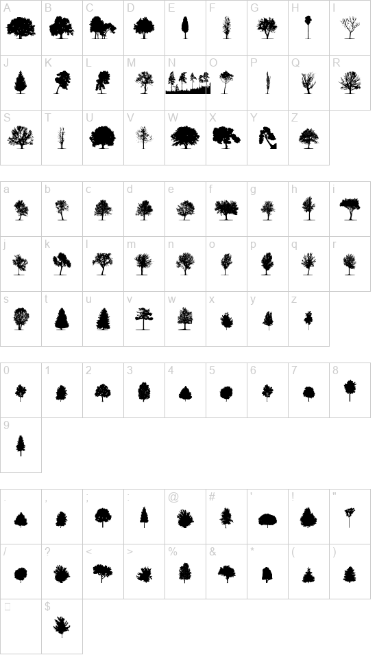 Trees TFB font