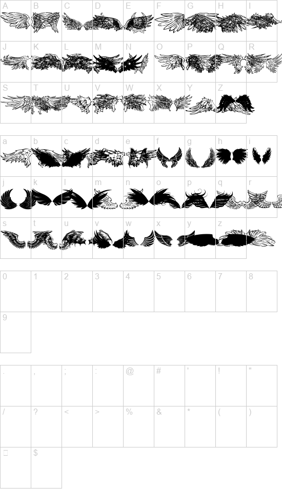 Wings of Wind TFB font