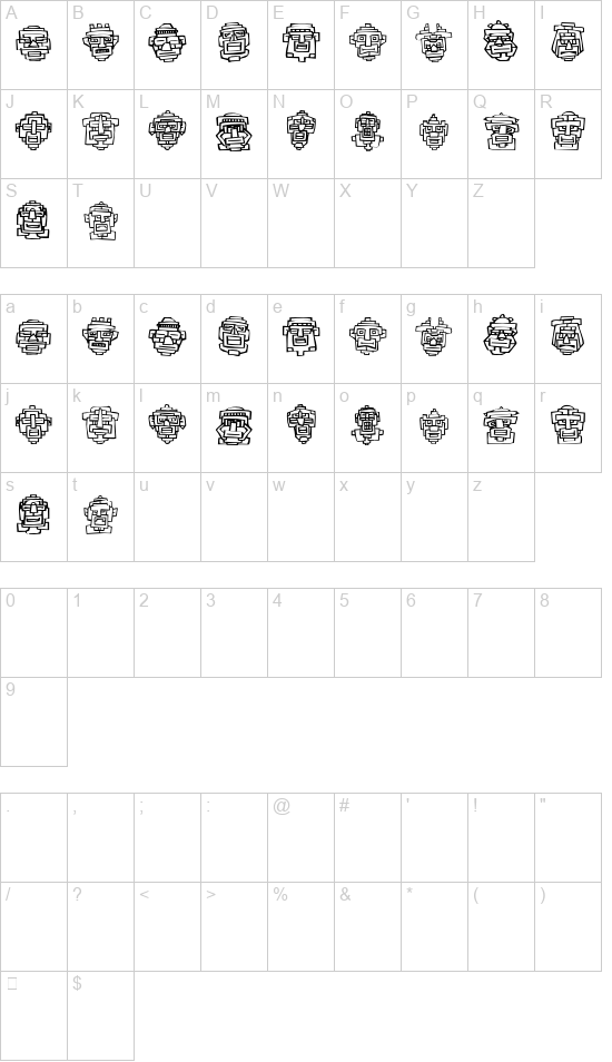 FE 20 Faces font