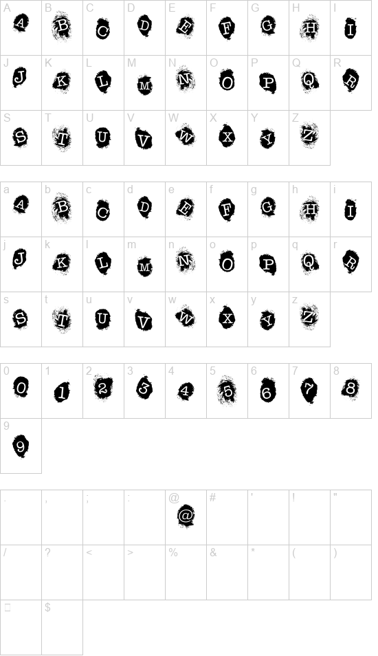 FE Fingerprints Inside font