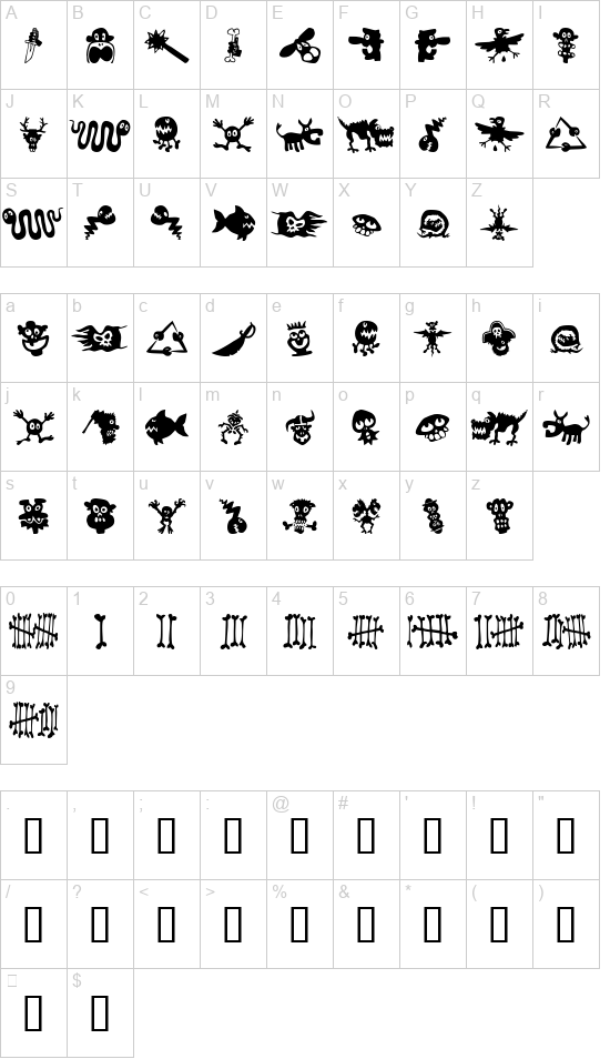 Sam’s Dingbats font