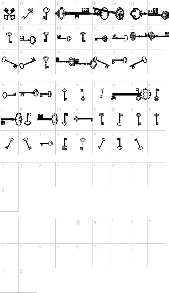 Old Retro Keys TFB font