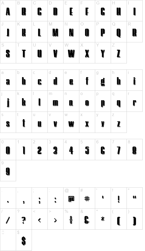 Hostil Shadow font