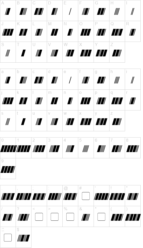 Morse Tech font