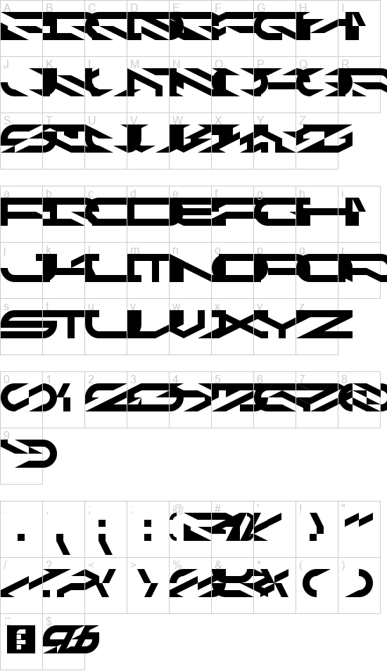 KleenBlades Ldr font