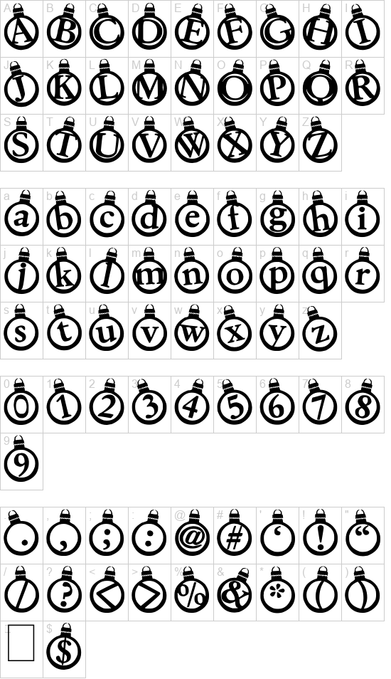 Kerst Kaarten font