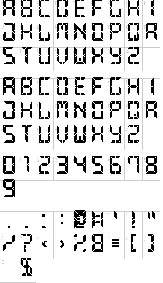 Advanced Pixel LCD-7 font